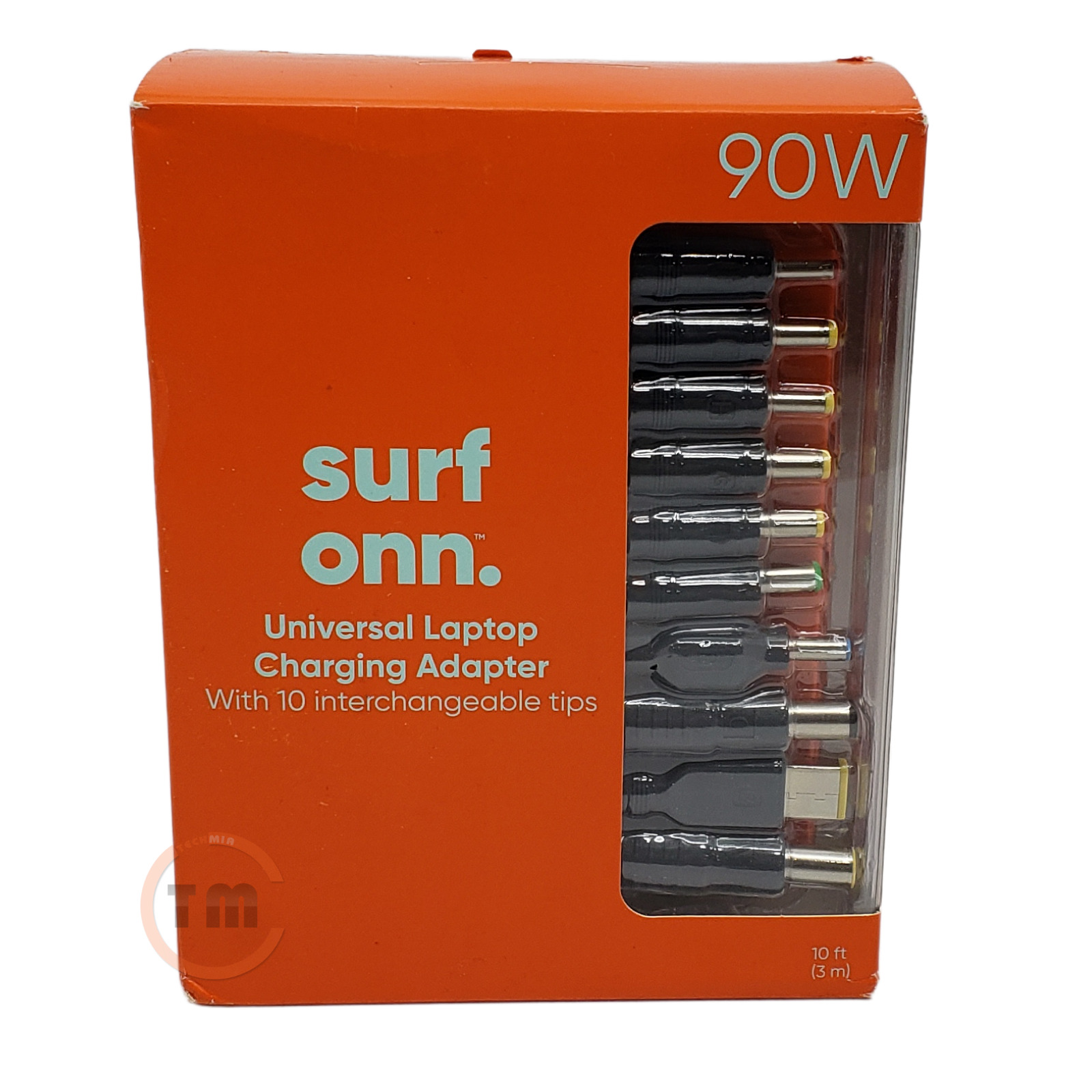 Onn Universal 90W Laptop Charger with 10 Interchangeable Tips (100009089) - LN™