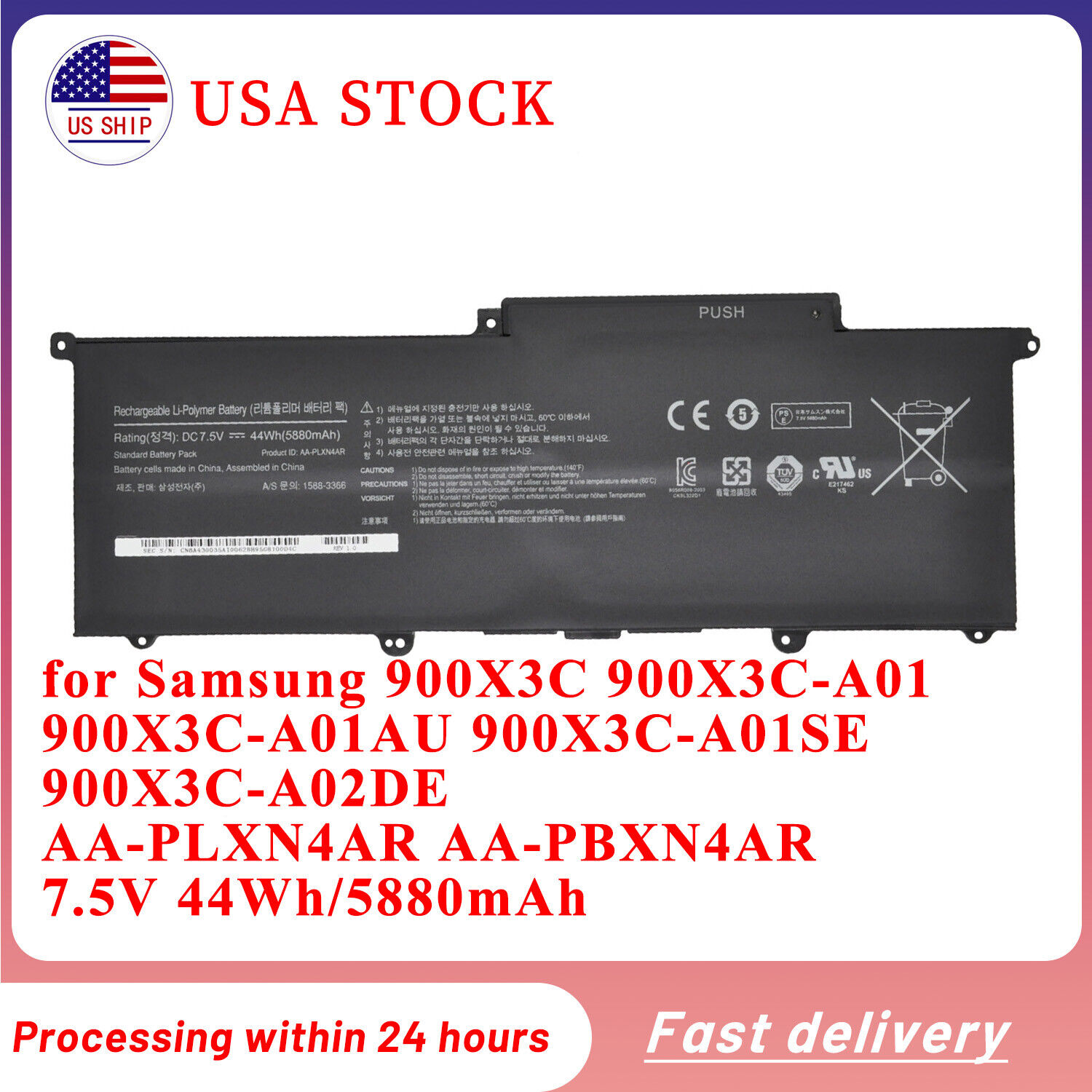 Genuine AA-PLXN4AR AA-PBXN4AR Battery Samsung Series 9 900X3C NP900X3C NP900X3D