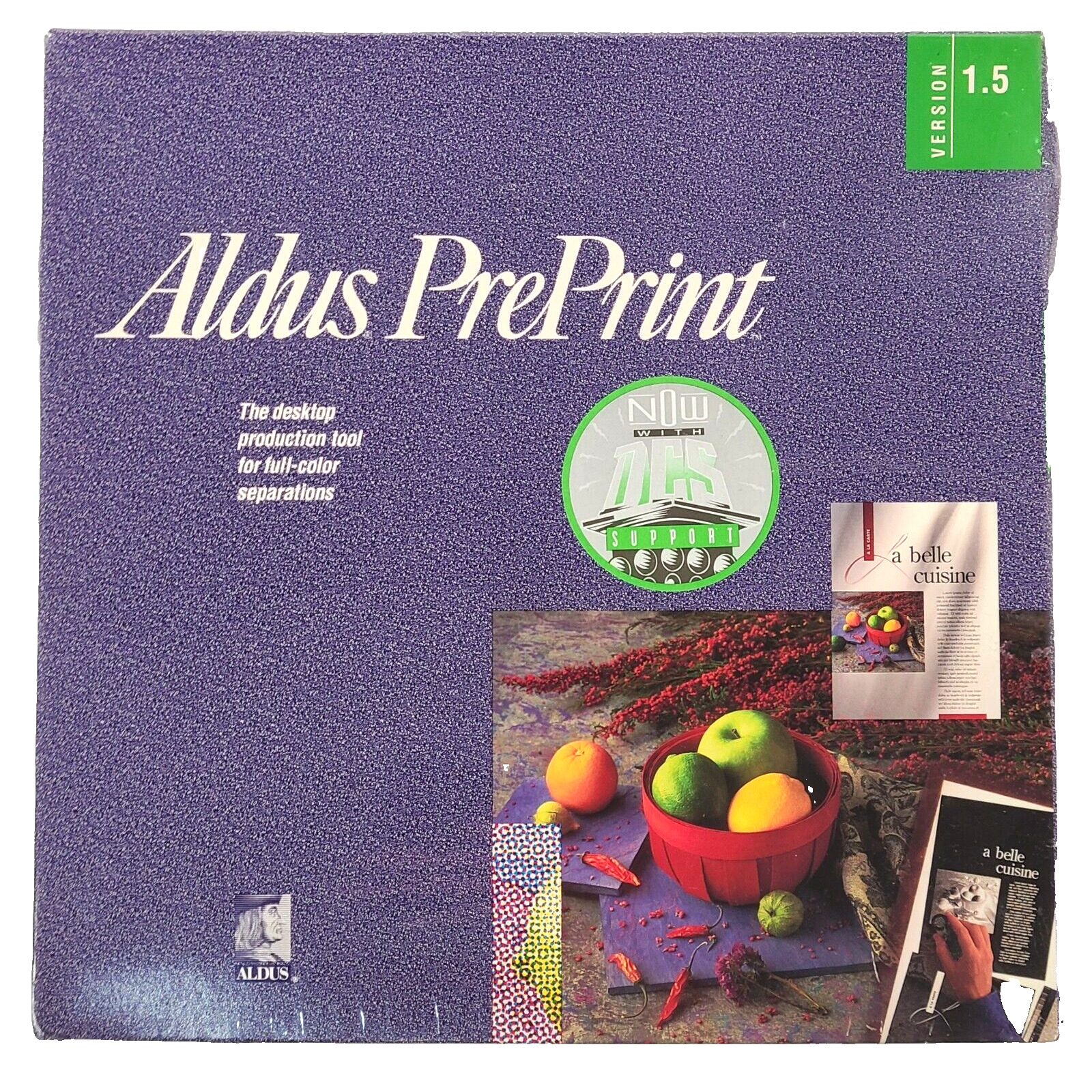 Vintage 1991 Aldus Preprint Version 1.5 Apple Macintosh Software, Sealed NOS