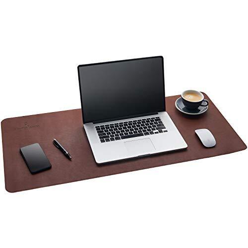 Gallaway Leather Mat Office Desk Pad Large 36 x 17 Dark Brown Desk Mats