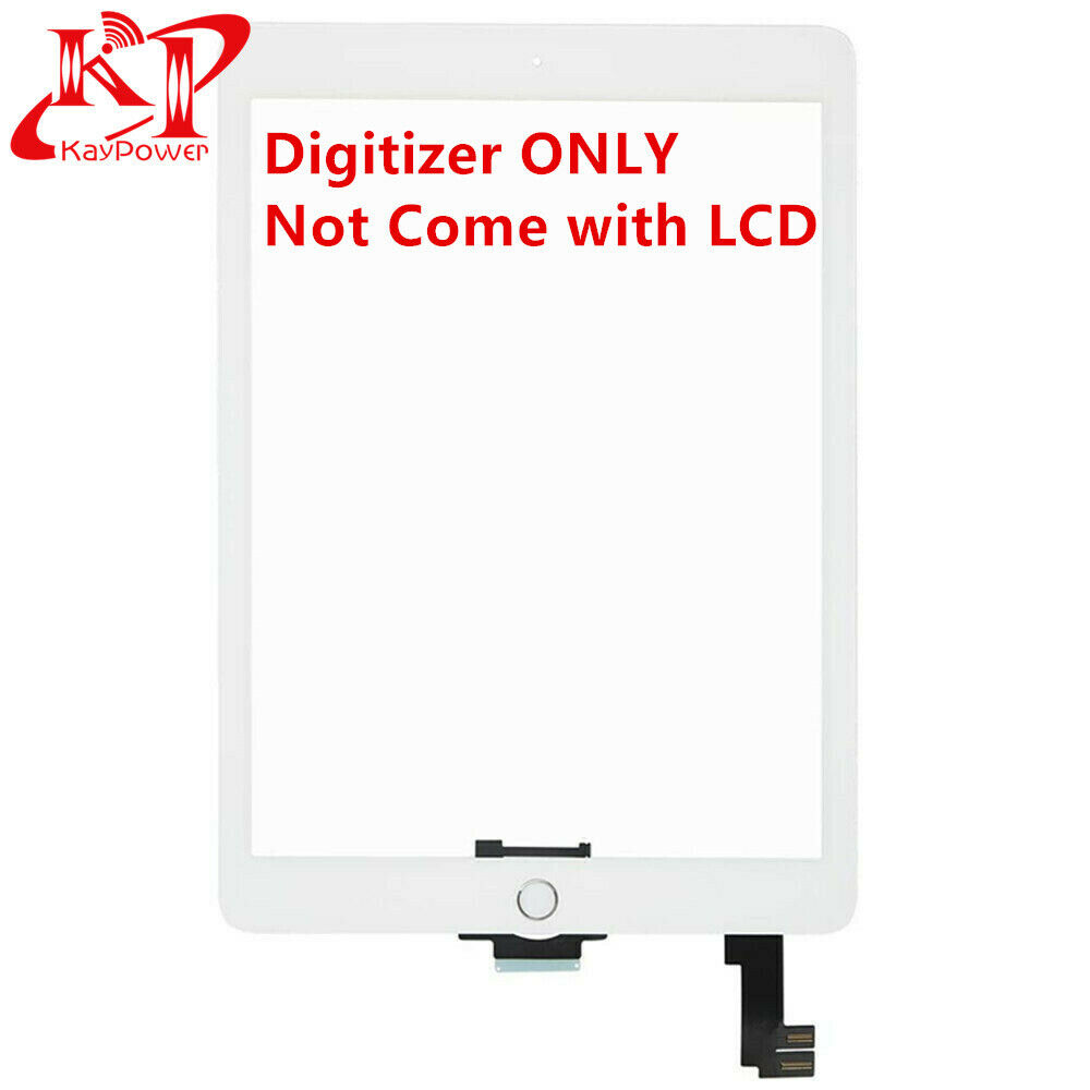 White Touch Screen Digitizer Replacement for iPad Air 2 A1566 A1567 Home Button