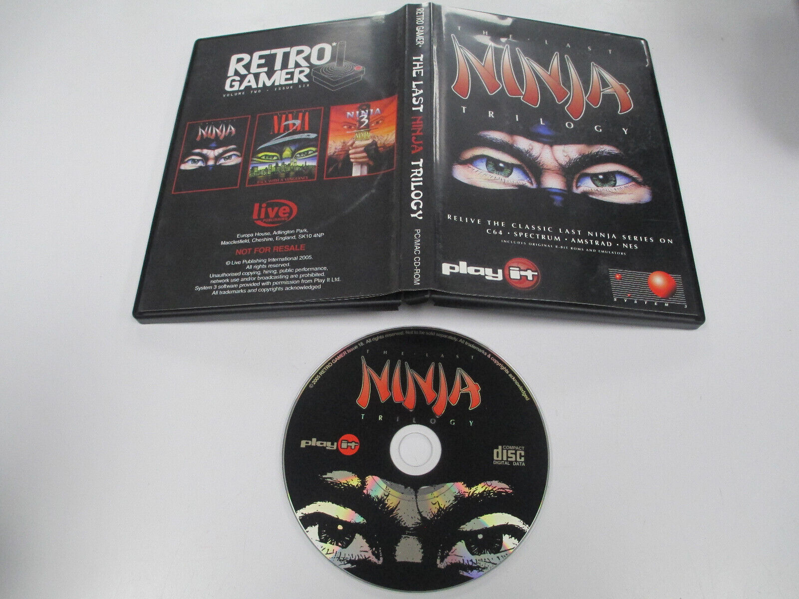 Retro Gamer Volume 2 Issue 6 Cover Disc: The Last Ninja Trilogy (PC, 2005)