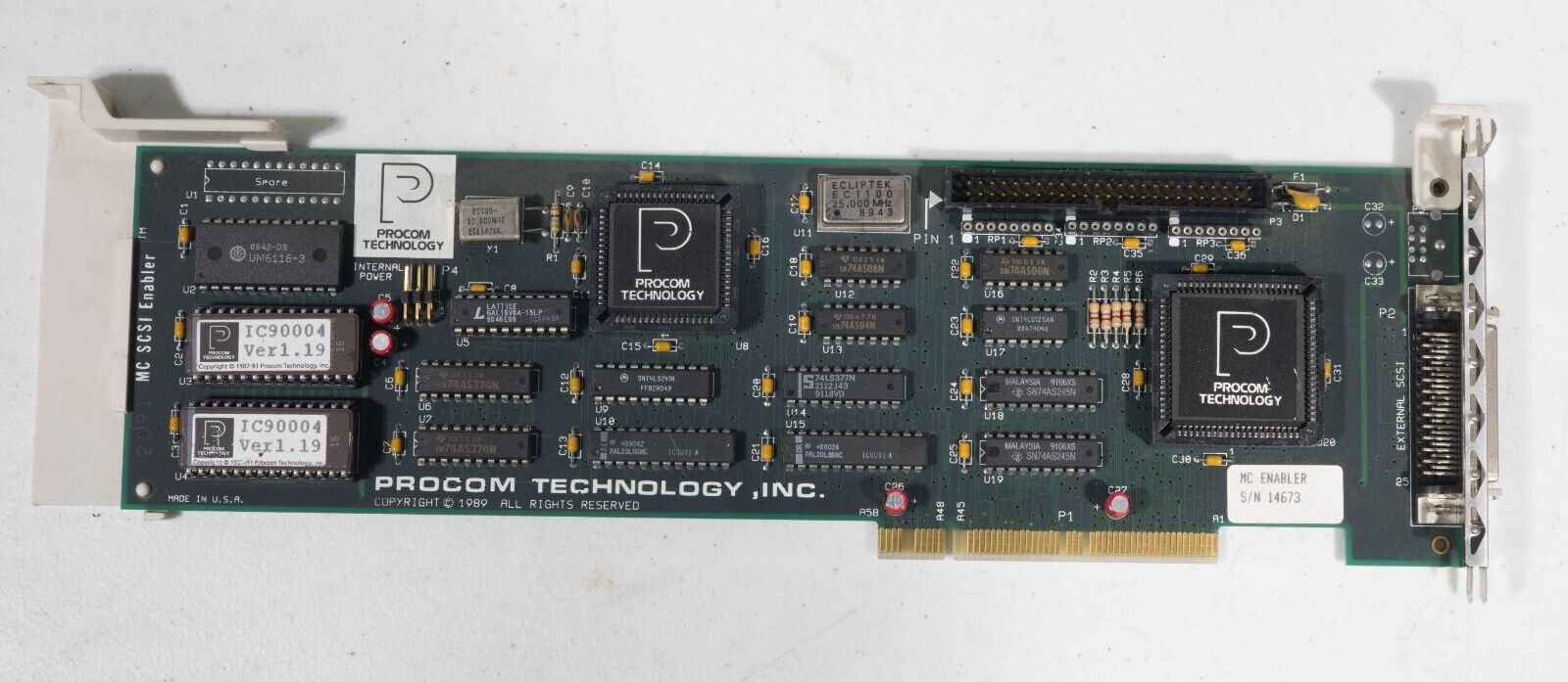 Vintage IBM PS/2 Procomm MC SCSI Enabler 16 bit microchannel ISA700