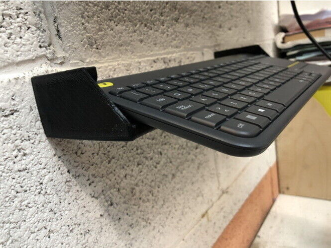 Wall Mount and Angled Holder Dock for Logitech K400+ Wireless Keyboard