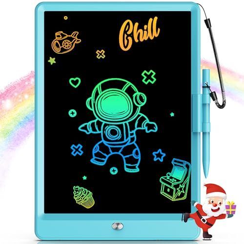 Bravokids Toys for 3-6 Years Old Girls Boys, LCD Writing Tablet 10 Inch Blue