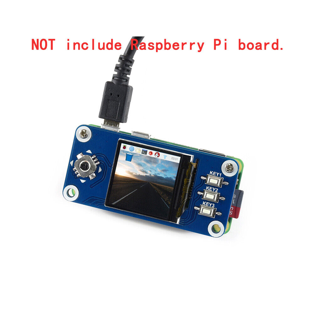 1.3inch LCD Display Expansion HAT for RPI Raspberry Pi Zero 2 W 3 Model B Plus 4