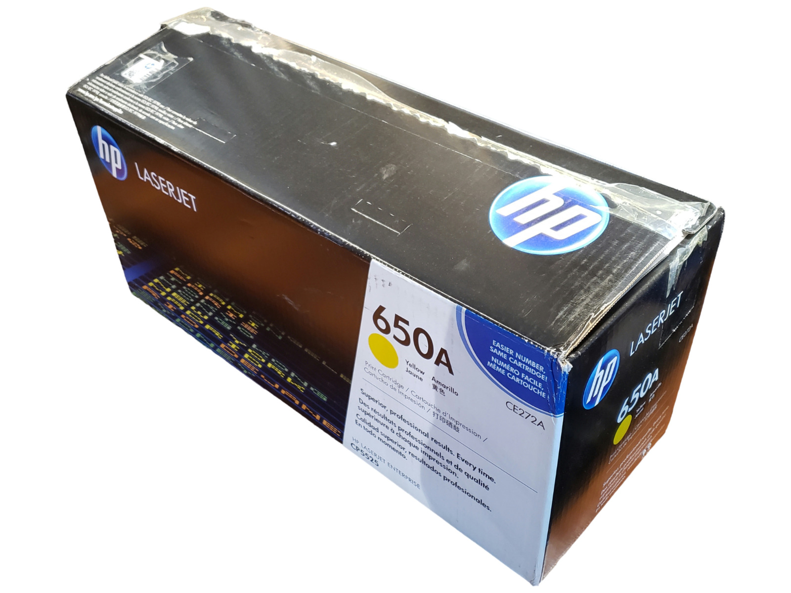 Genuine HP 650A CE272A Yellow Print Cartridge | Open box Sealed cartridge