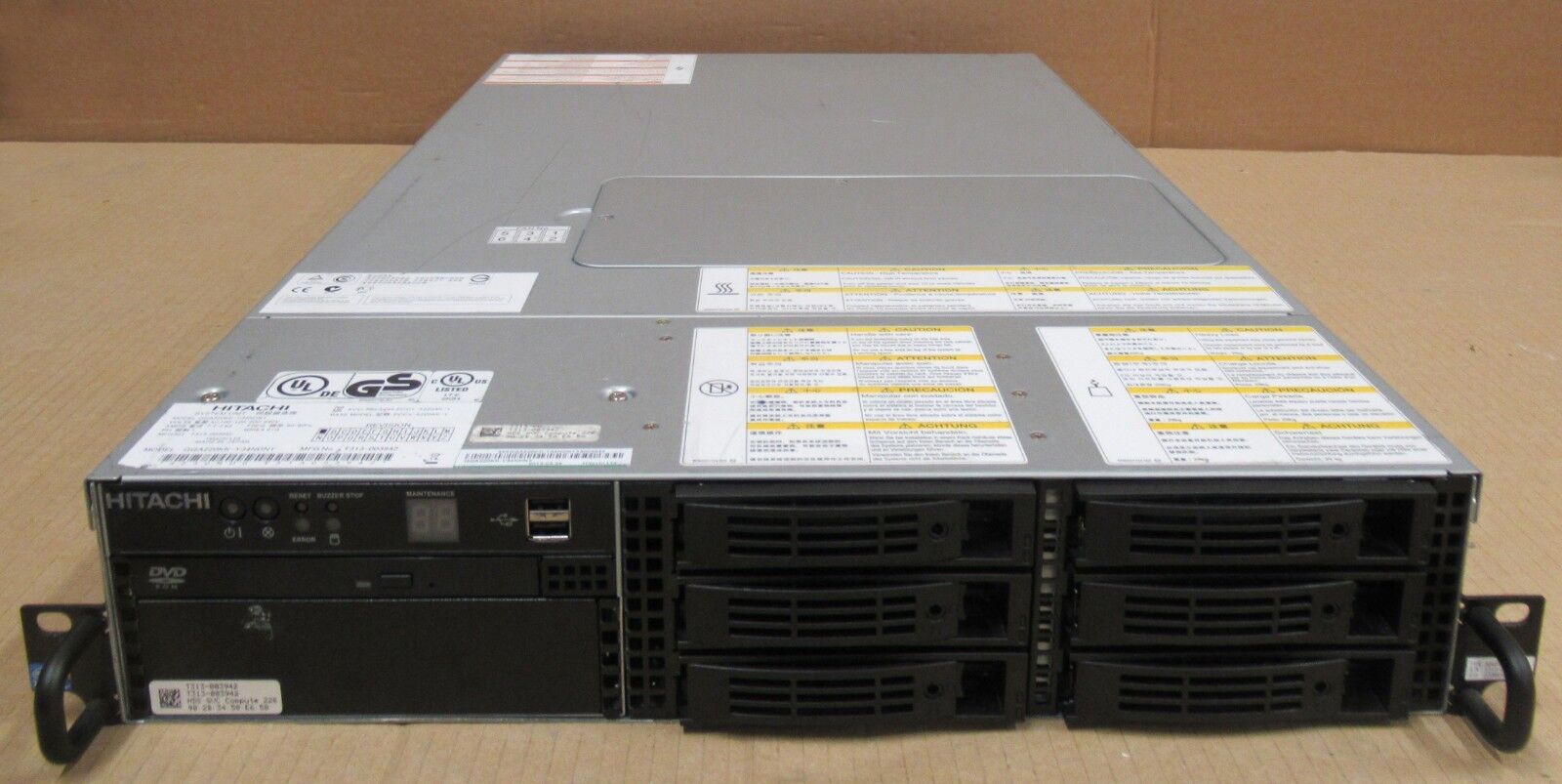 Hitachi Compute Rack 220 1x Xeon E5620 2.4GHz 2.5TB 12GB RAID 2U Server GQA220KK