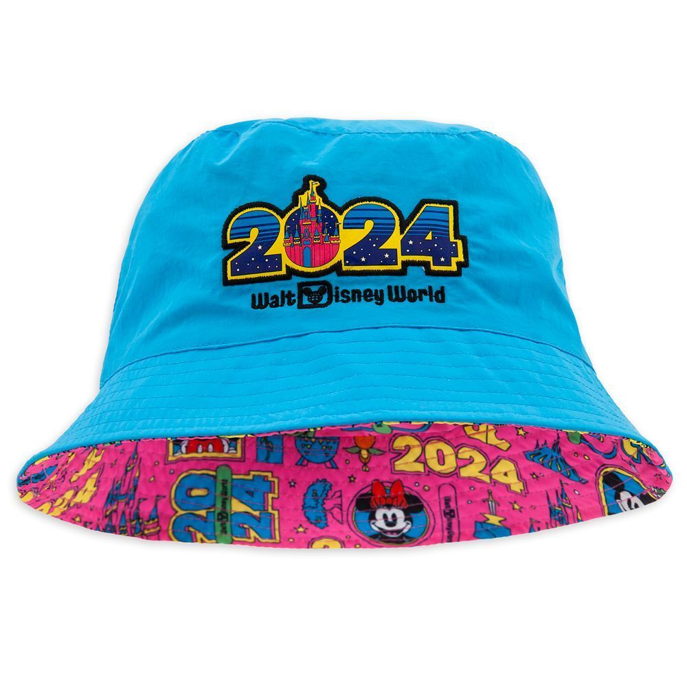 2024 Disney World Parks Mickey Mouse & Friends Four Parks Reversible Bucket Hat