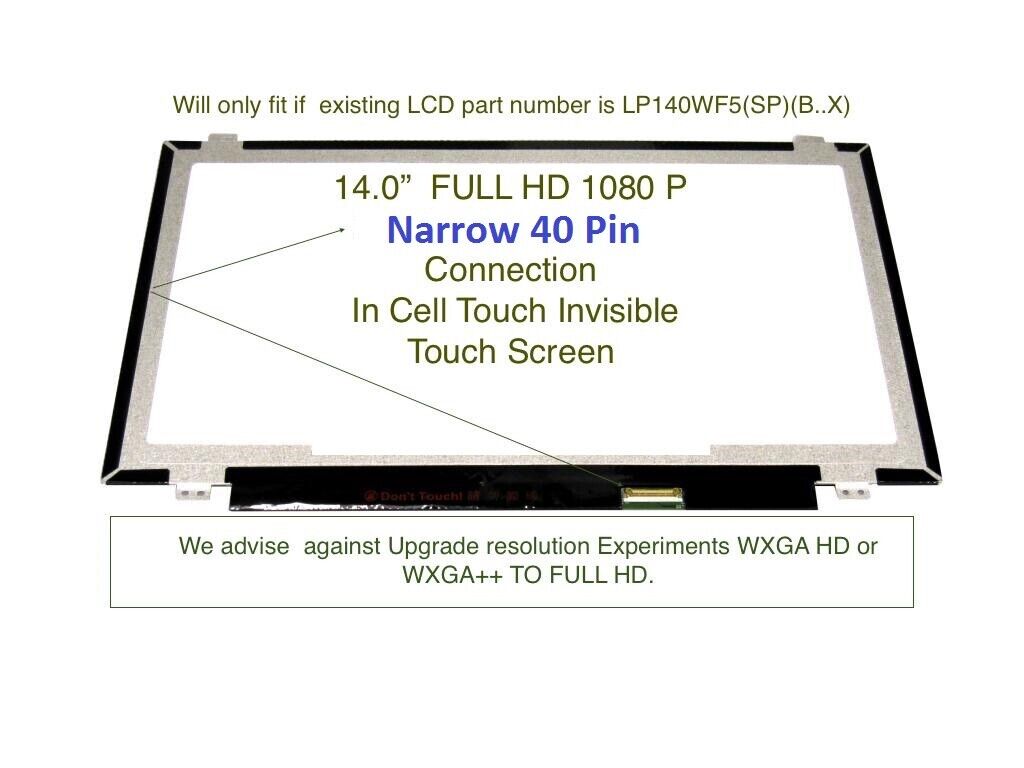 LP140WF5-SPK1LED LCD Touch Screen 14\