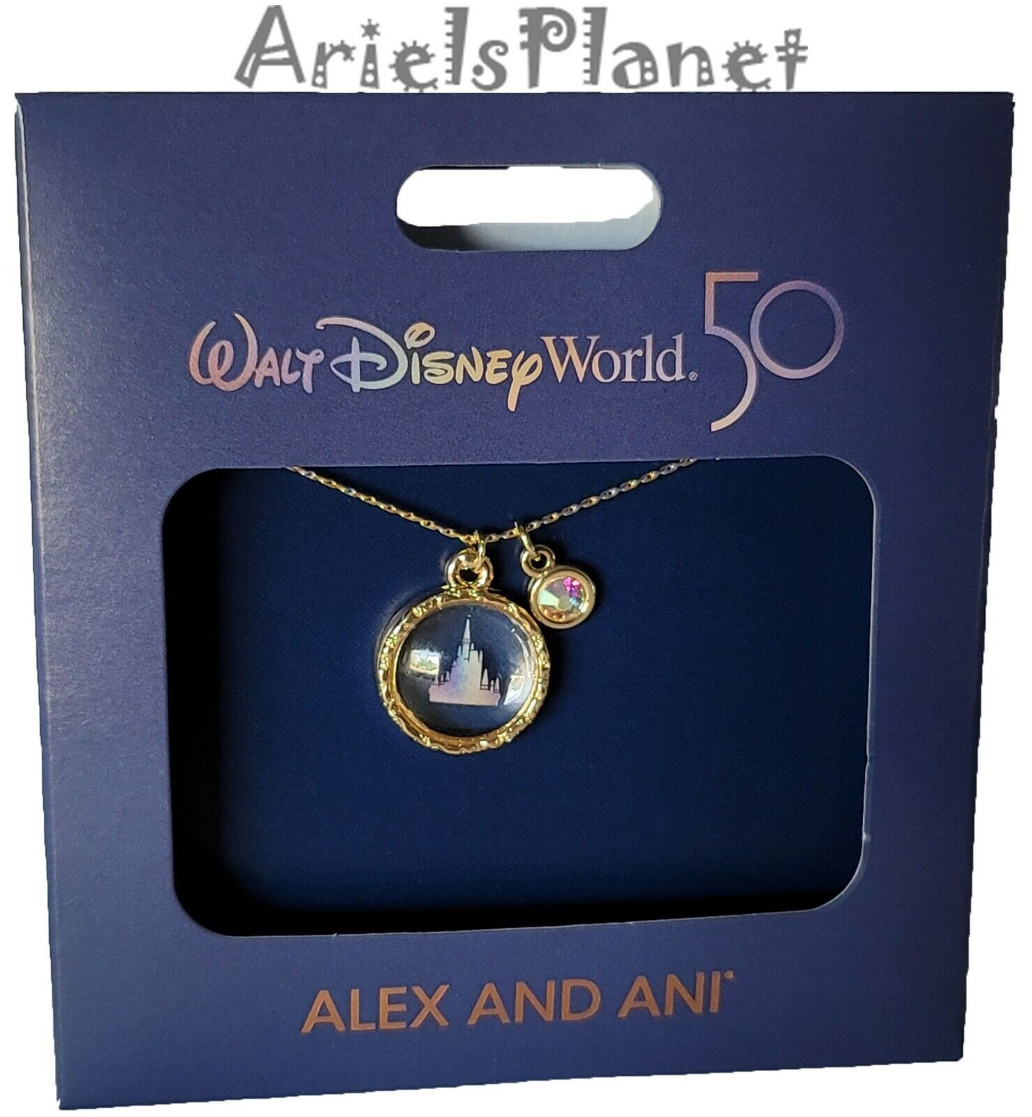Walt Disney World 50th Anniversary Cinderella Castle Necklace by Alex and Ani