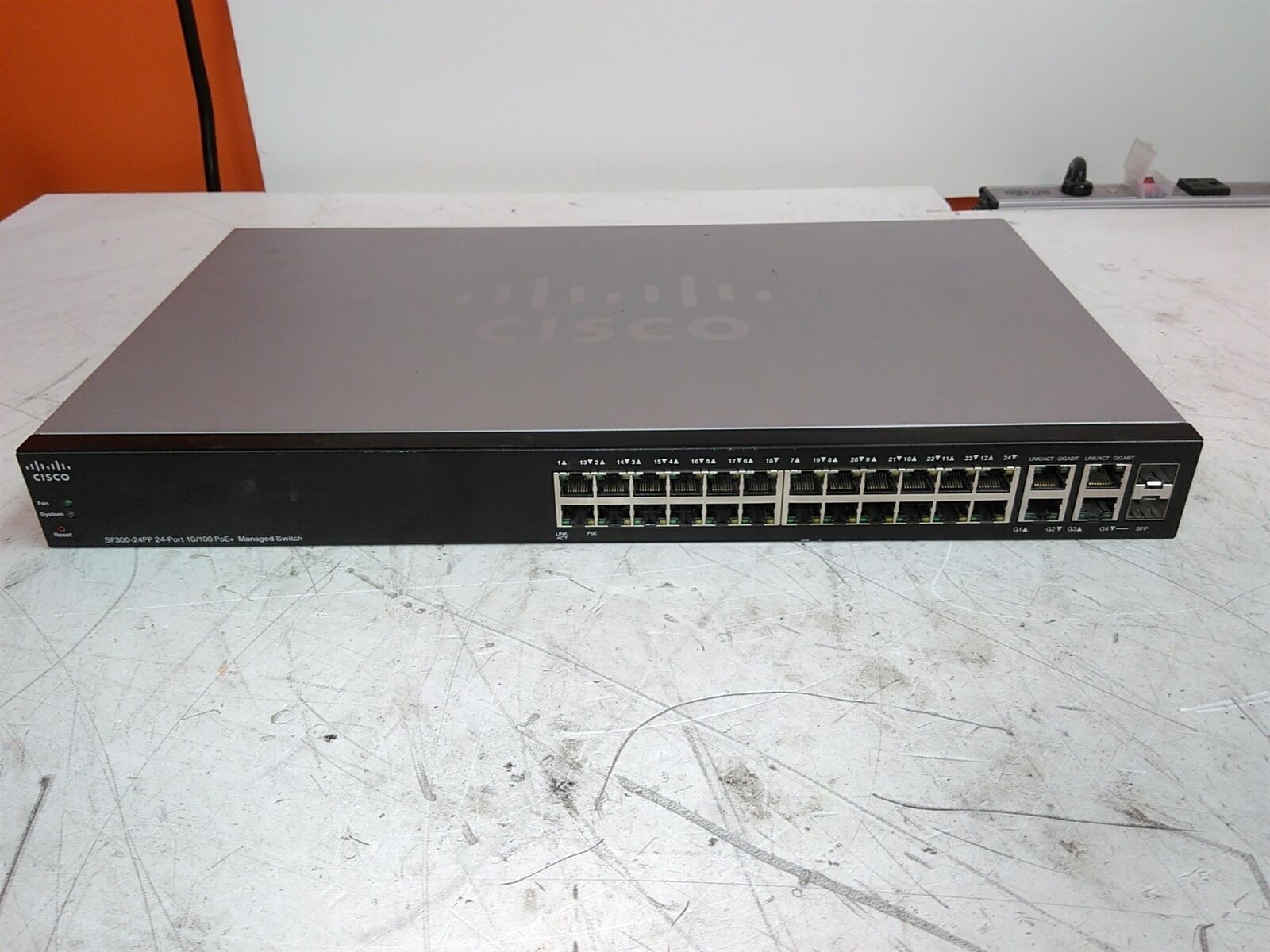 Cisco SF300-24PP-K9 24-Port Ethernet 10/100 PoE+ Managed Switch