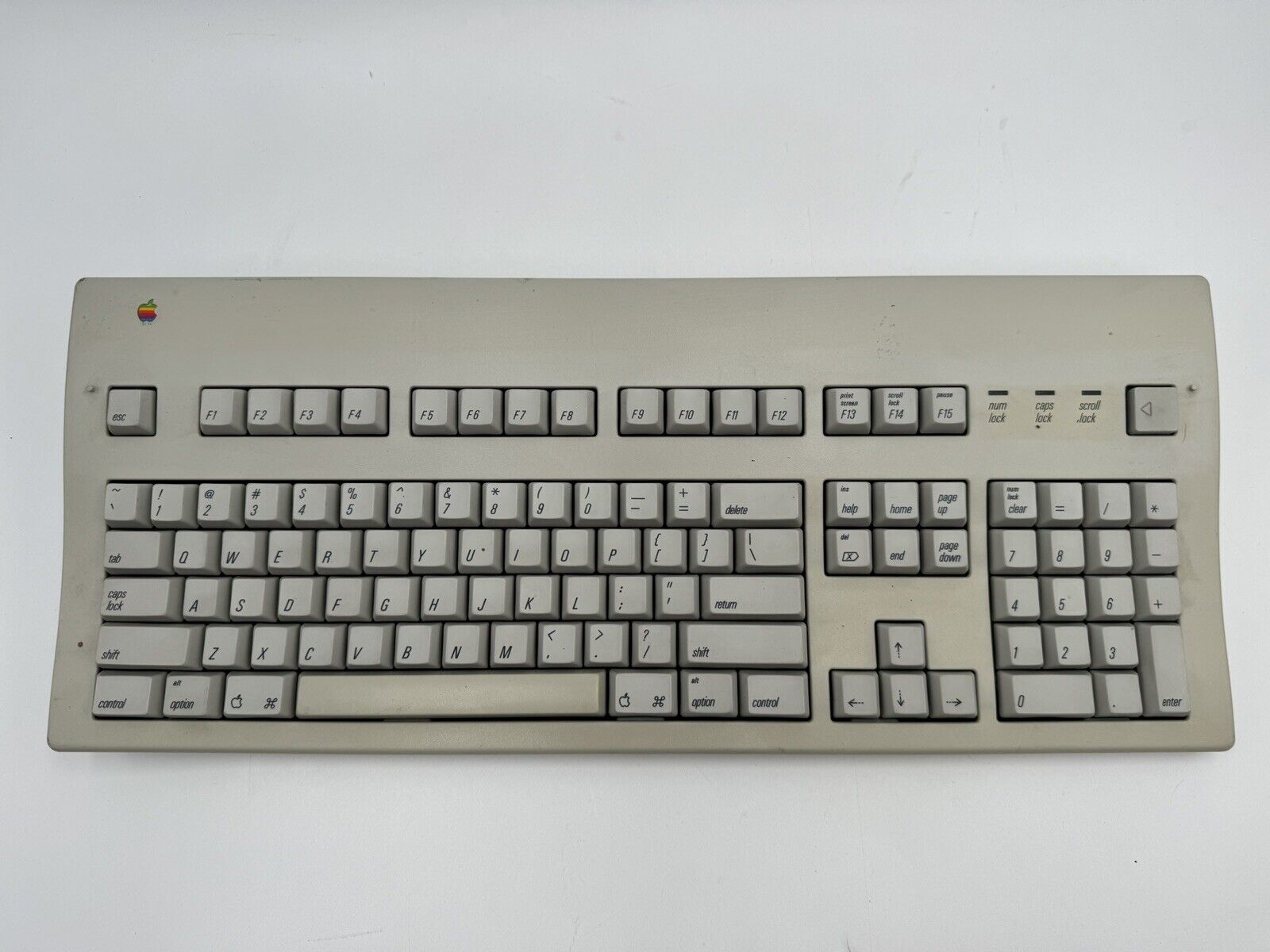 Vintage Apple Extended Keyboard II Model M3501 Tested No Cable