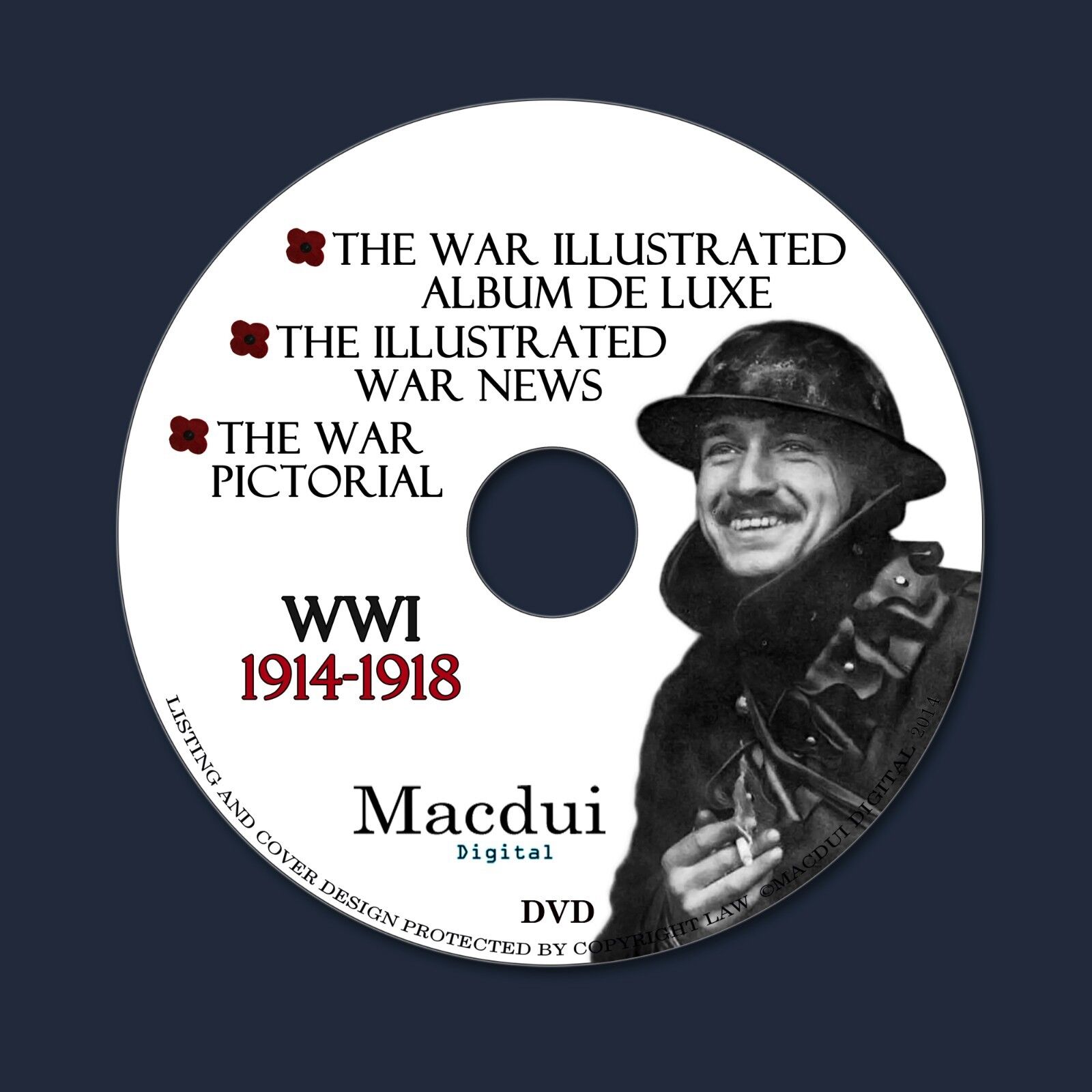 WW1 World War 1 Illustrated War Vintage Books Collection 24 PDF EBooks on 1 DVD