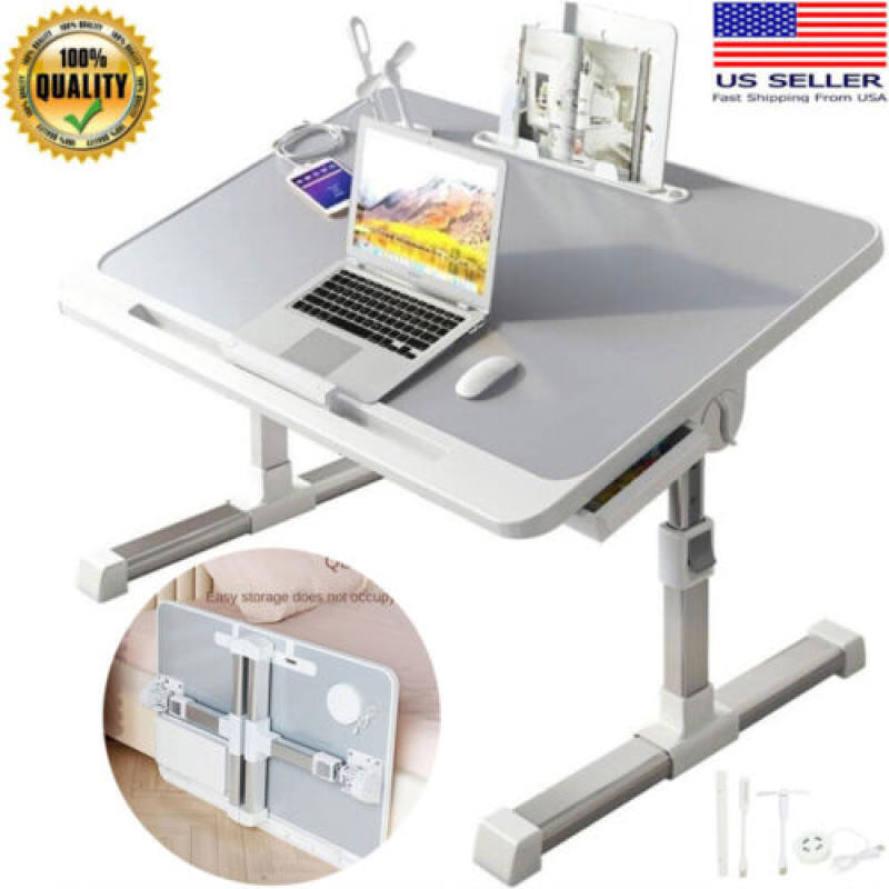 Laptop Bed Tray Table, Nearpow Adjustable Laptop Bed Stand with Foldable Legs US