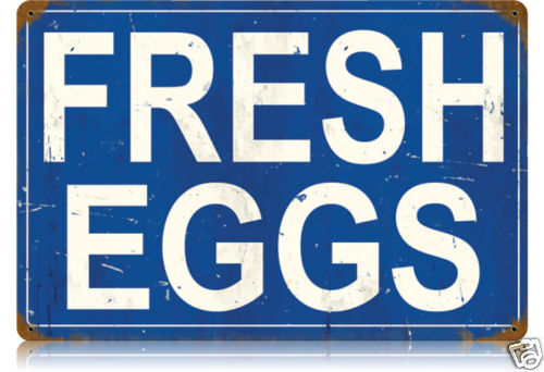 FRESH EGGS  store/market advertising retro heavy metal sign 12x18\