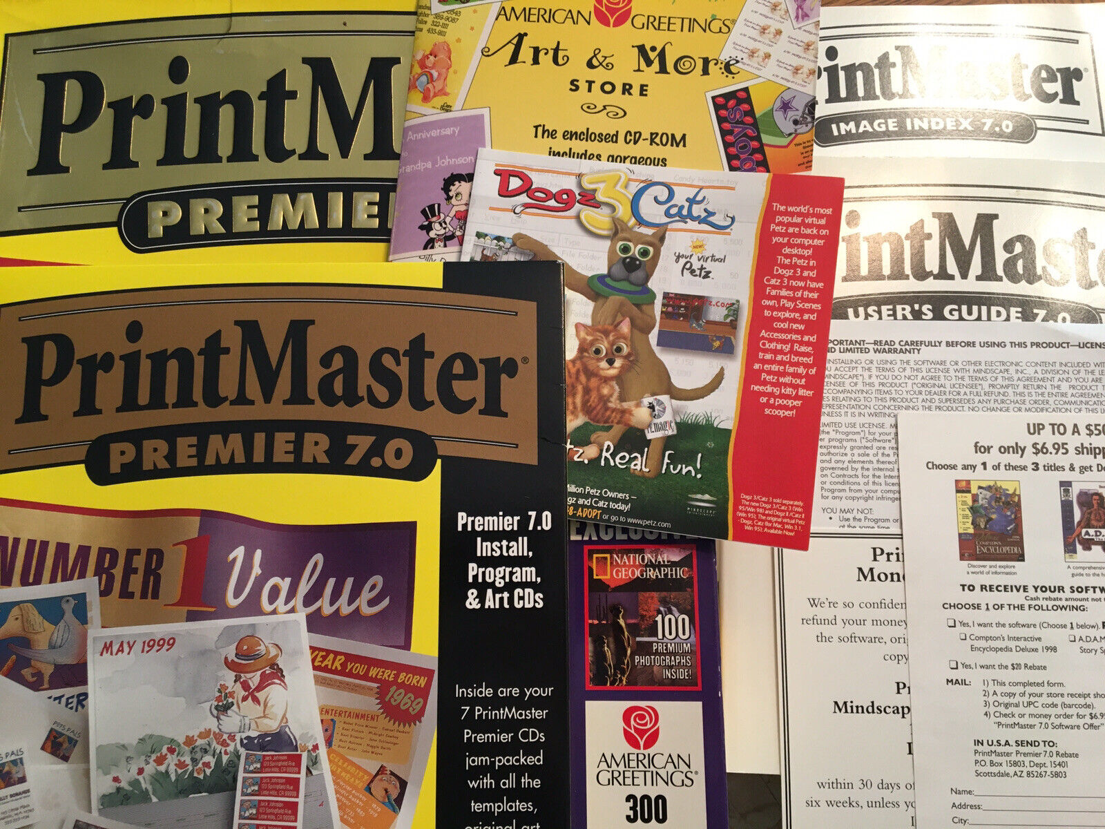 PrintMaster Premier 7.0 for Windows - Complete, Mint, Big Box American Greetings