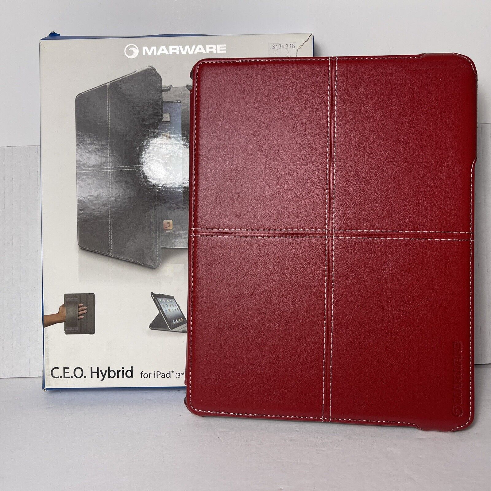 Marware C.E.O. Hybrid Case for iPad 3rd Generation Red Leather New