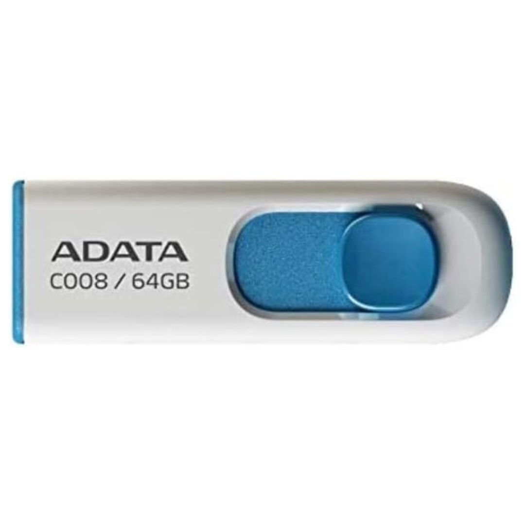 ADATA 64GB USB 2.0 Retractable Capless Flash Drive Red