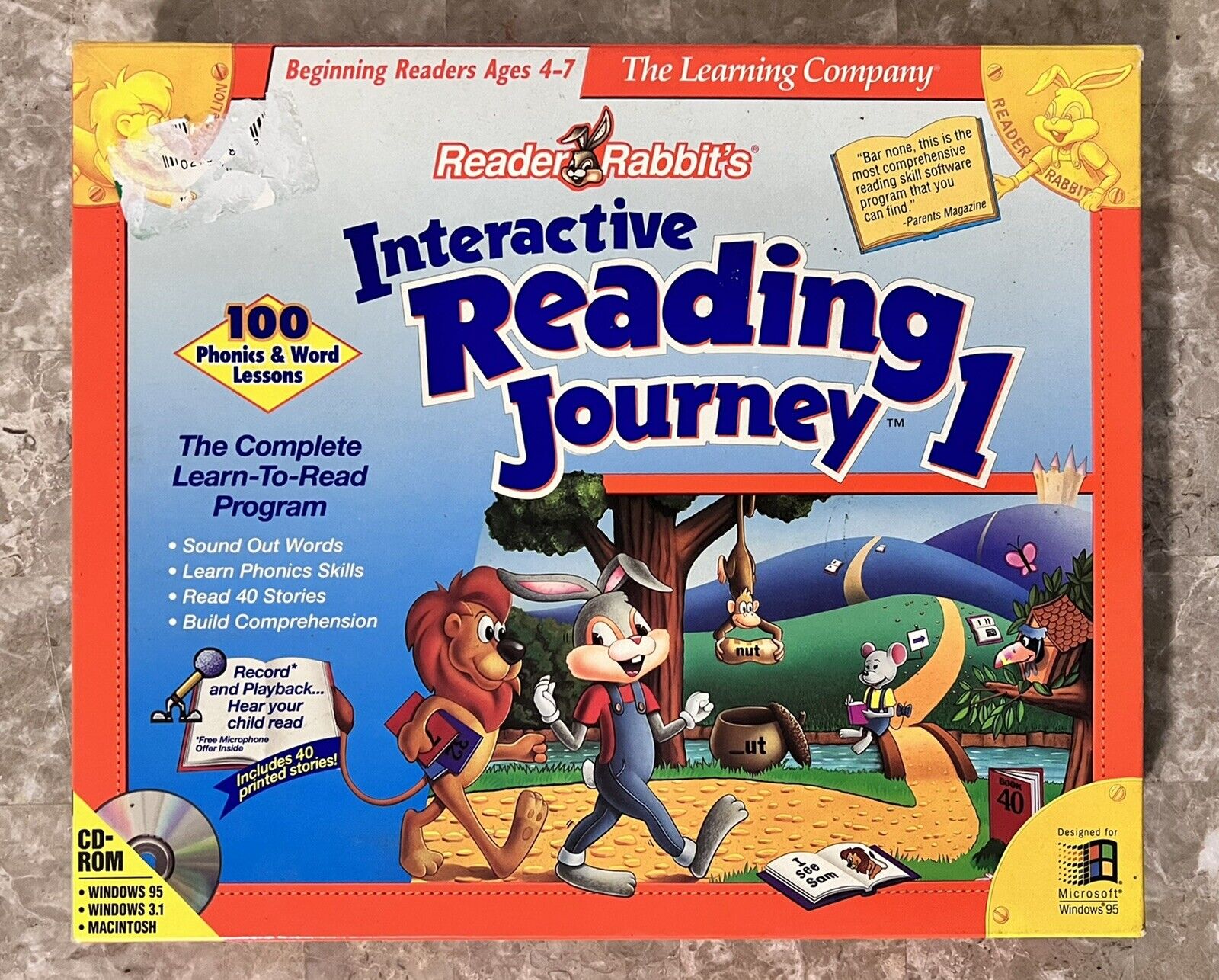 Reader Rabbit Interactive Reading Journey 1 (One) Learn To Read Program