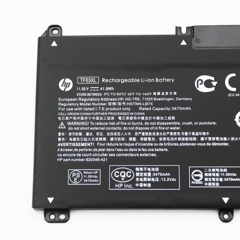 Genuine TF03XL Battery for HP Pavilion 15-CD HSTNN-LB7J HSTNN-LB7X 920070-855