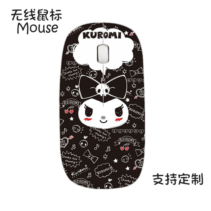 Cartoon Kuromi USB Wireless Mouse Computer Notebook PC Laptop Mouse Anime Mice 
