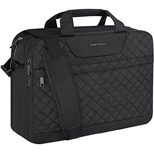 17.3 Inch Laptop Bag, Large Capacity Expandable Travel Briefcase for Women & Men