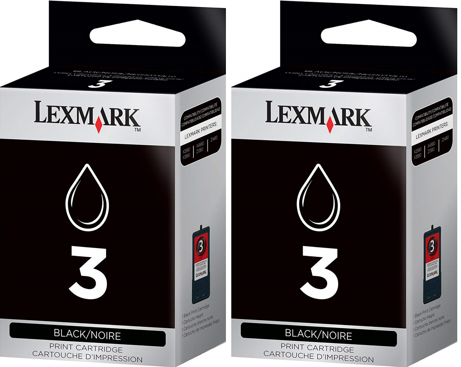 New Genuine Lexmark 3 2PK Ink Cartridges X Series X3530 X3550 Z Series Z1410