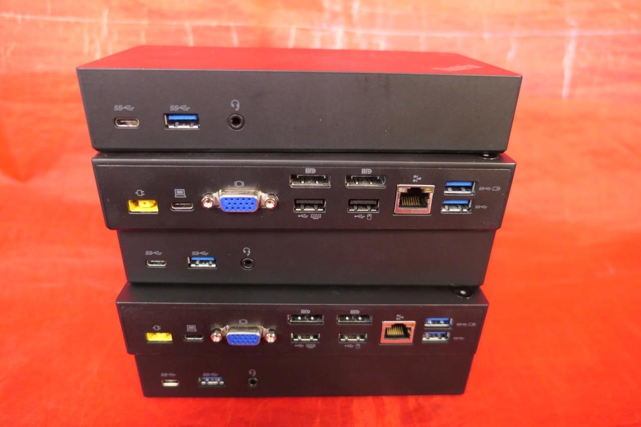 Lenovo Thinkpad USB-C Dock DK1633 Lot of Qty 2 each Docking Stations