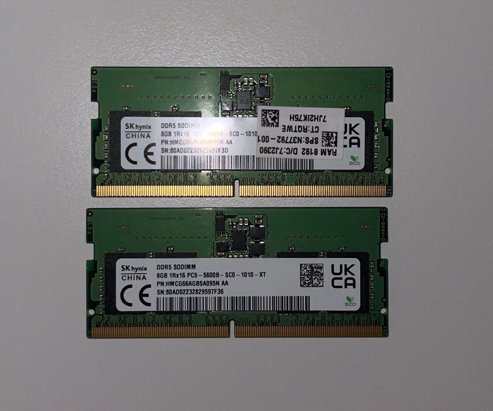 New SK Hynix 8GB DDR5 5600 MHz PC5-44800 SODIMM 1Rx16 Laptop Memory RAM