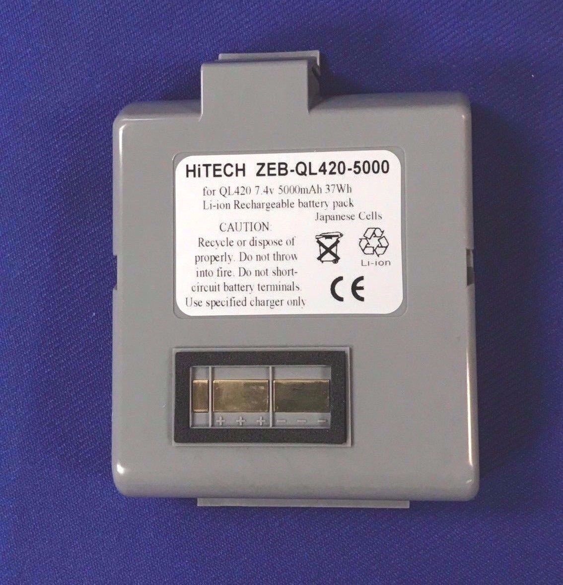 10 Batteries(Japan Li5200mAh) For ZEBRA/COMTEC...QL420 QL420+...P/N.:AT16293-1..