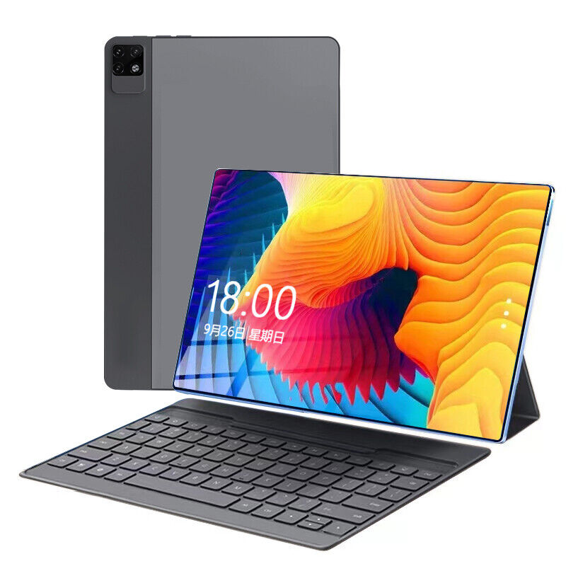 NEW 10.1 Inch Tablet PC Android 12 Dual SIM 5GWIFI GPS Bluetooth Keyboard 256GB