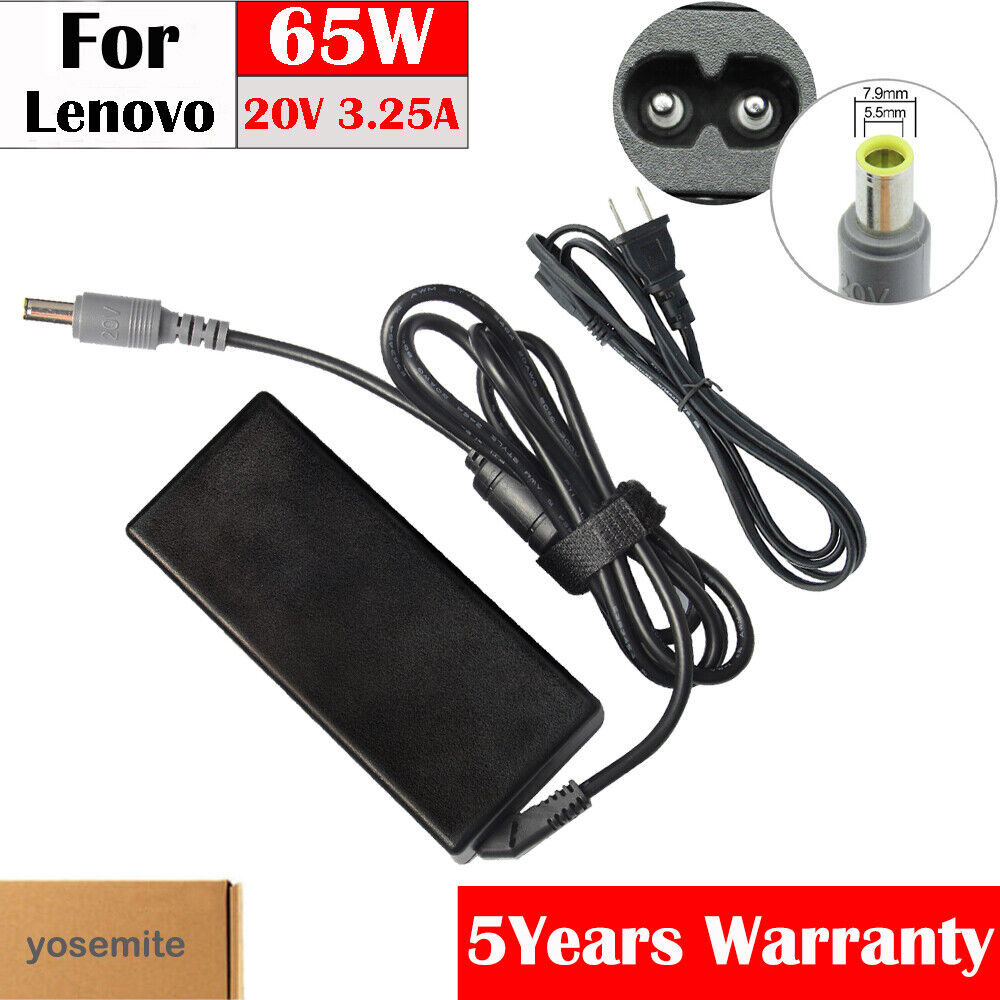 65W AC Adapter Charger For IBM Lenovo ThinkPad T X L Series Power Supply Cord