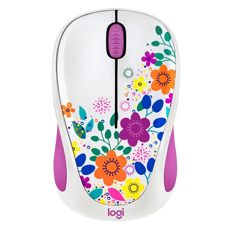 Logitech Design Collection Wireless Optical Mouse - Spring Meadow- 
