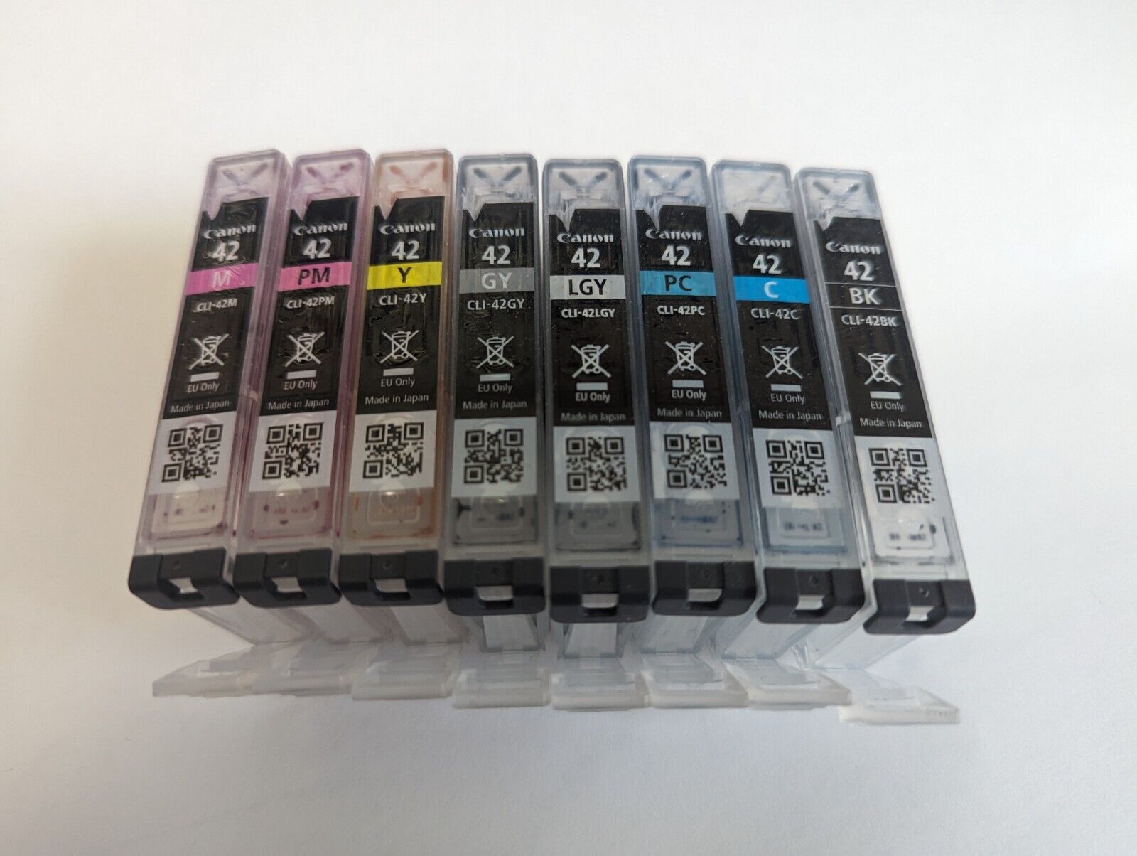 Genuine Canon CLI-42 Empty Ink Cartridges - Complete Set With Clip