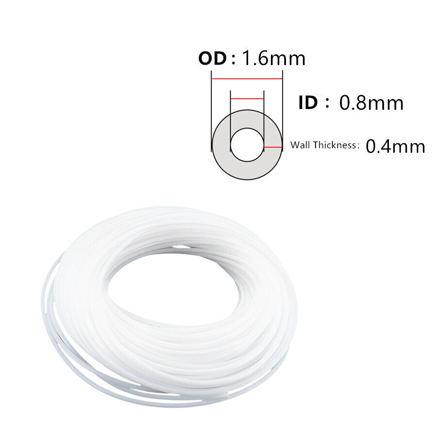 15 ft/30 ft  5 /10 meters PTFE / Teflon Tubing / Pipe 1.6 mm od x 0.8 mm id