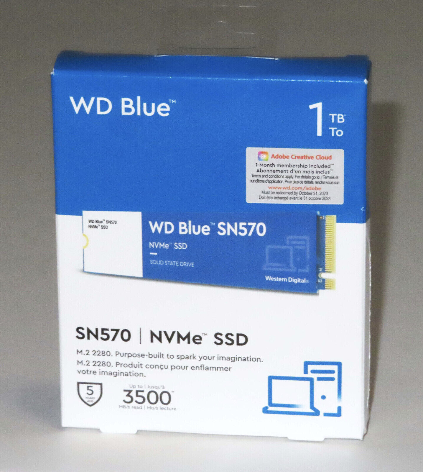 Western Digital WD Blue SN570 1TB NVMe PCIe Gen3 x4 M.2 SSD — Brand NEW Sealed
