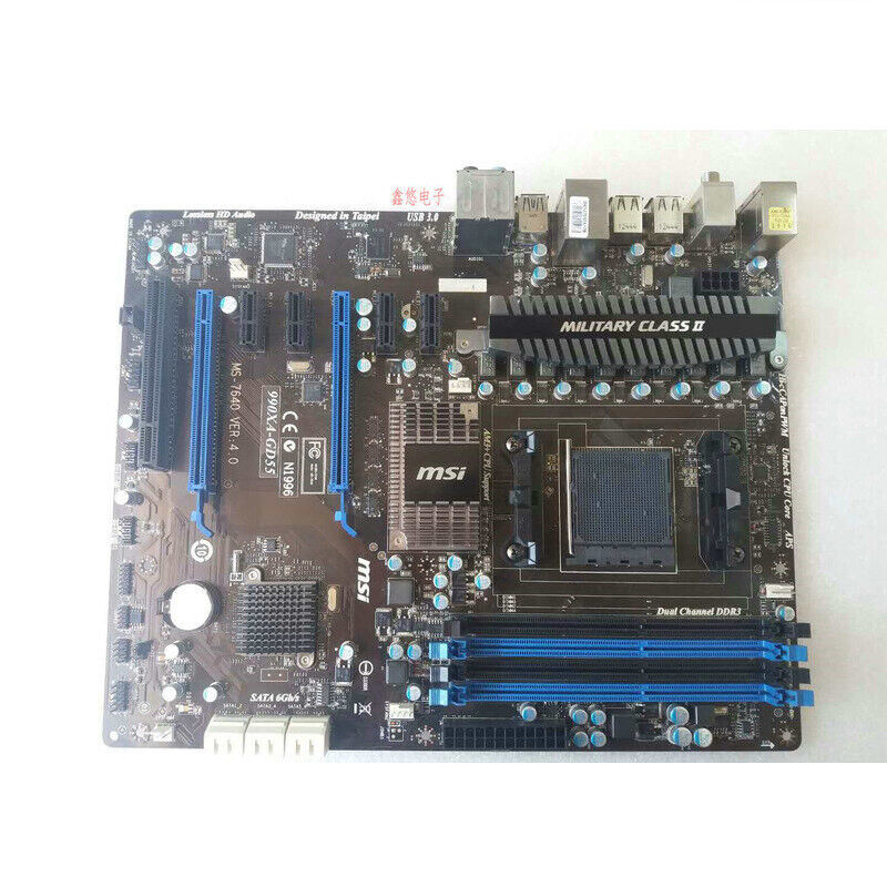 For MSI 990XA-GD55 AM3+ AMD 990X SB950 USB 3.0 ATX Motherboard MS-7640 Ver 4.0
