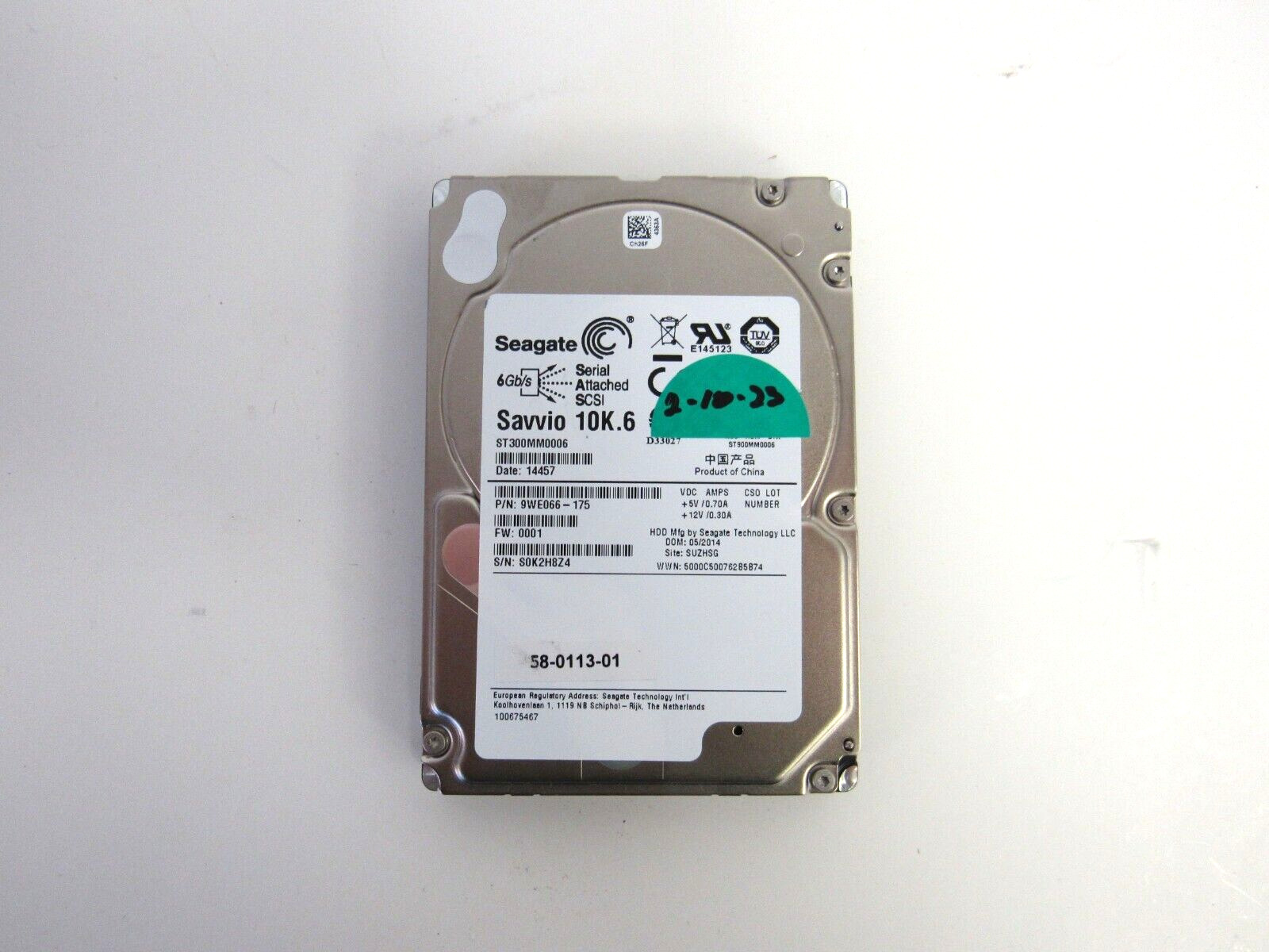 Seagate ST300MM0006 9WE066-175 300GB 10k SAS 6Gbps 64MB Cache 2.5\
