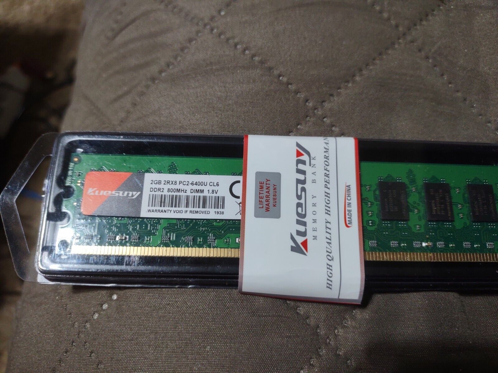 4GB 2x 2GB RAM 2RX8 PC2-6400U CL6 DDR2 800MHz DIMM 1.8v