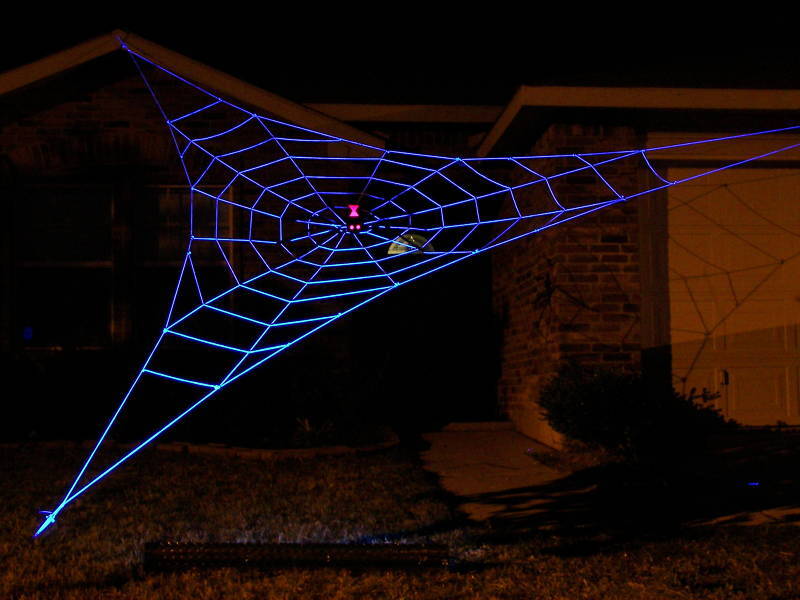 25\' GIANT GlowWeb Rope Spider Web Halloween House Yard Prop Decoration