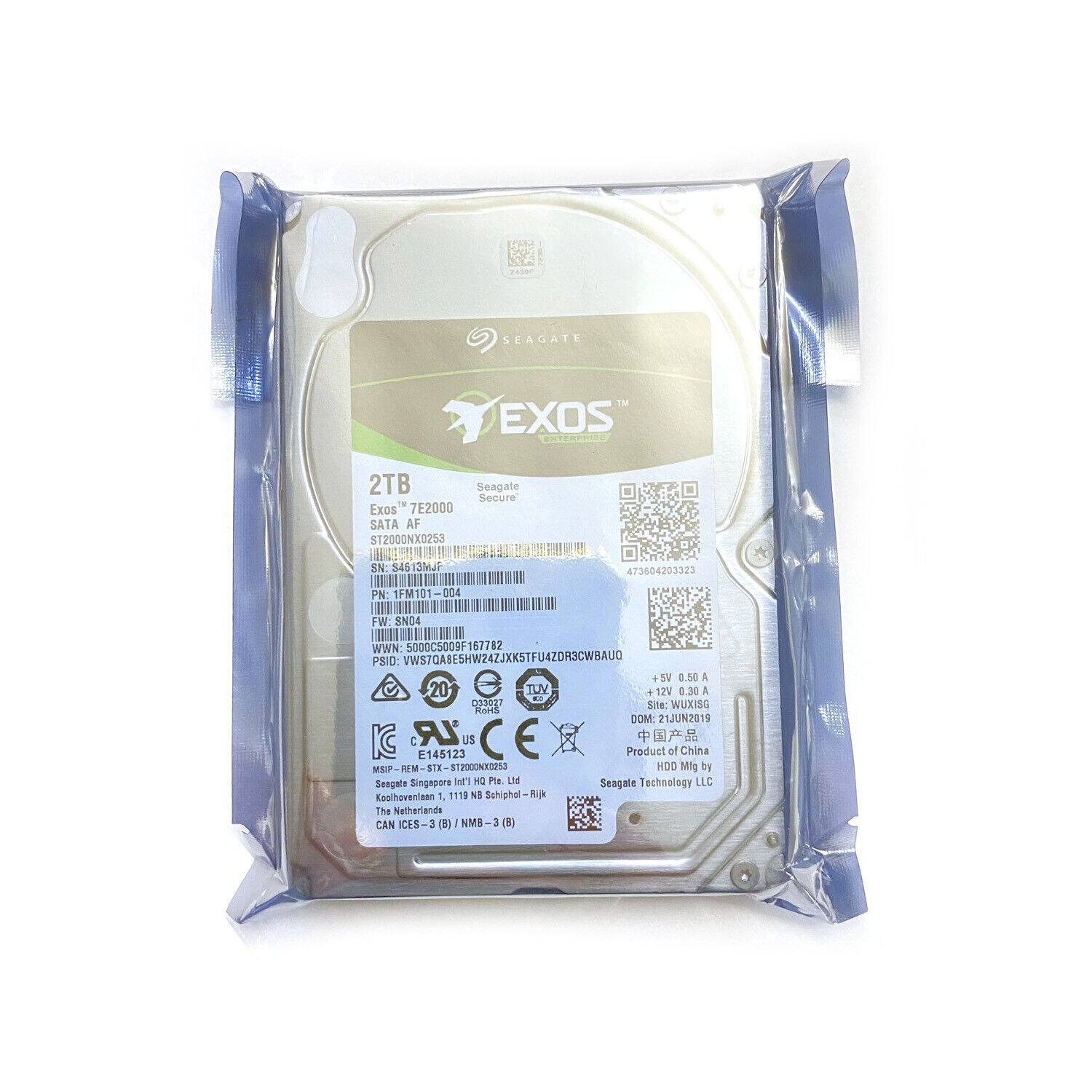 Seagate ST2000NX0253 Exos 7E2000 2TB SATA 6Gb/s 7200 RPM 2.5” Hard Drive HDD