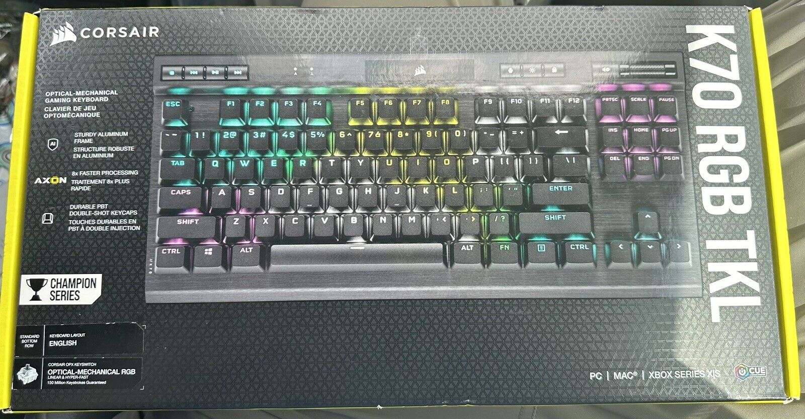 New Corsair K70 RGB TKL Optical-Mechanical Gaming Keyboard