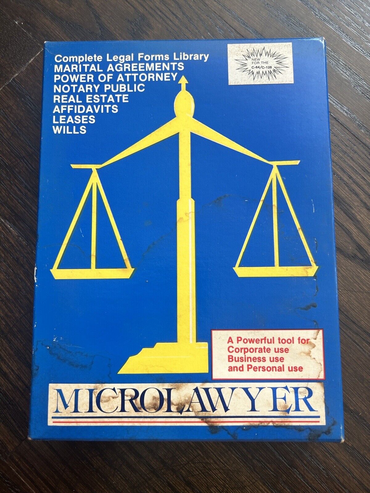 1987 Commodore 64 128 Micro Lawyer Software Disk And Guide UNTESTED Progressive