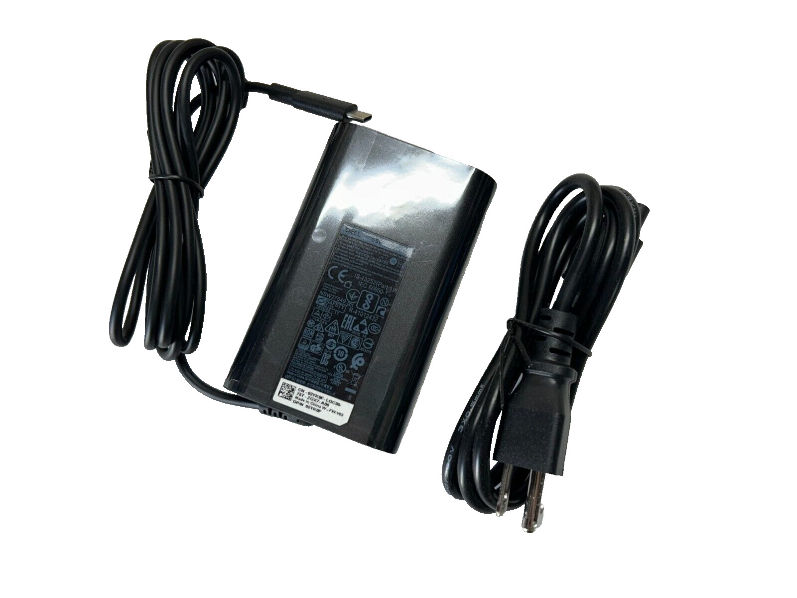 New Genuine Dell USB C AC Power Charger 65W Dell Inspiron 7000 7390 7620 w/Cord