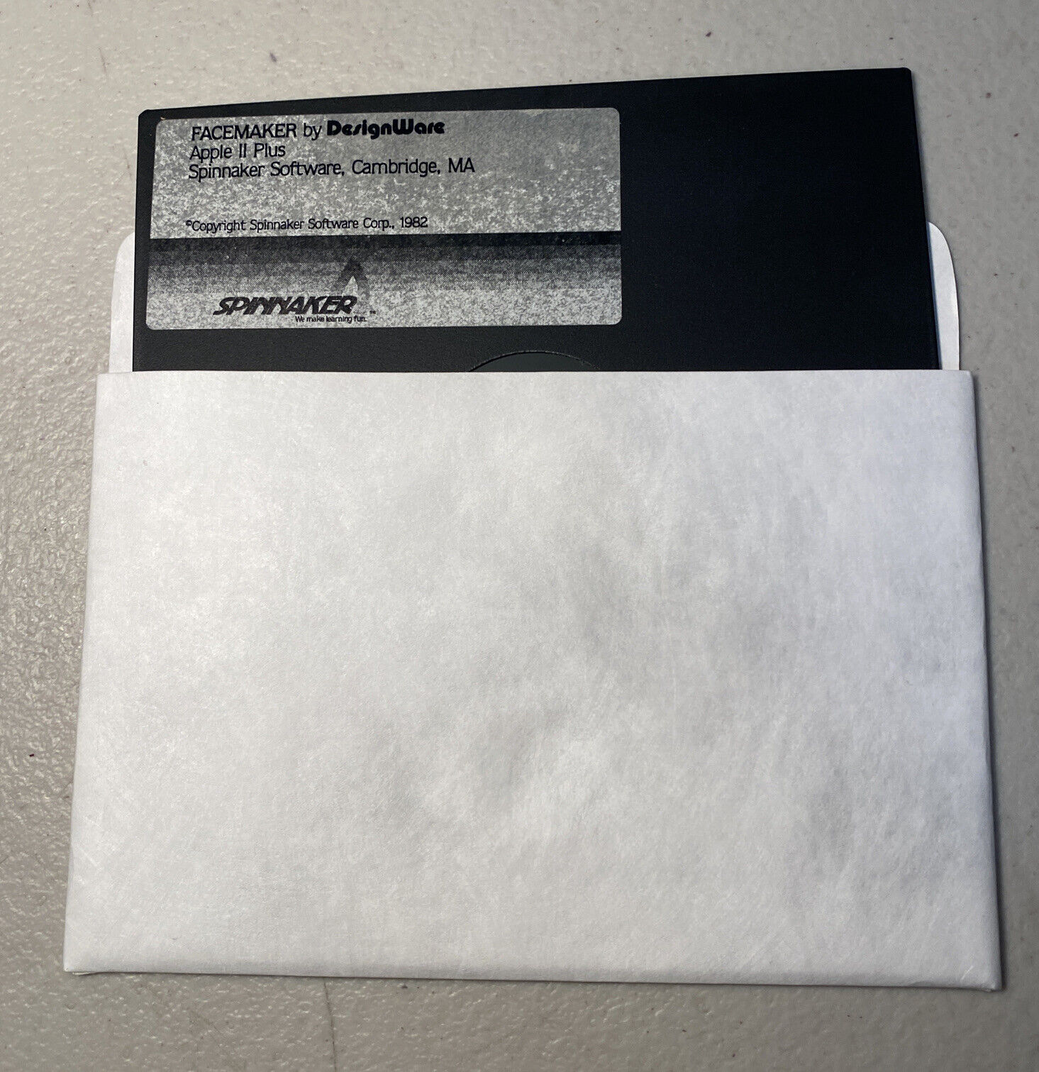Vintage 1982 Apple II Plus FACEMAKER by DesignWare 5.25” Floppy Disk