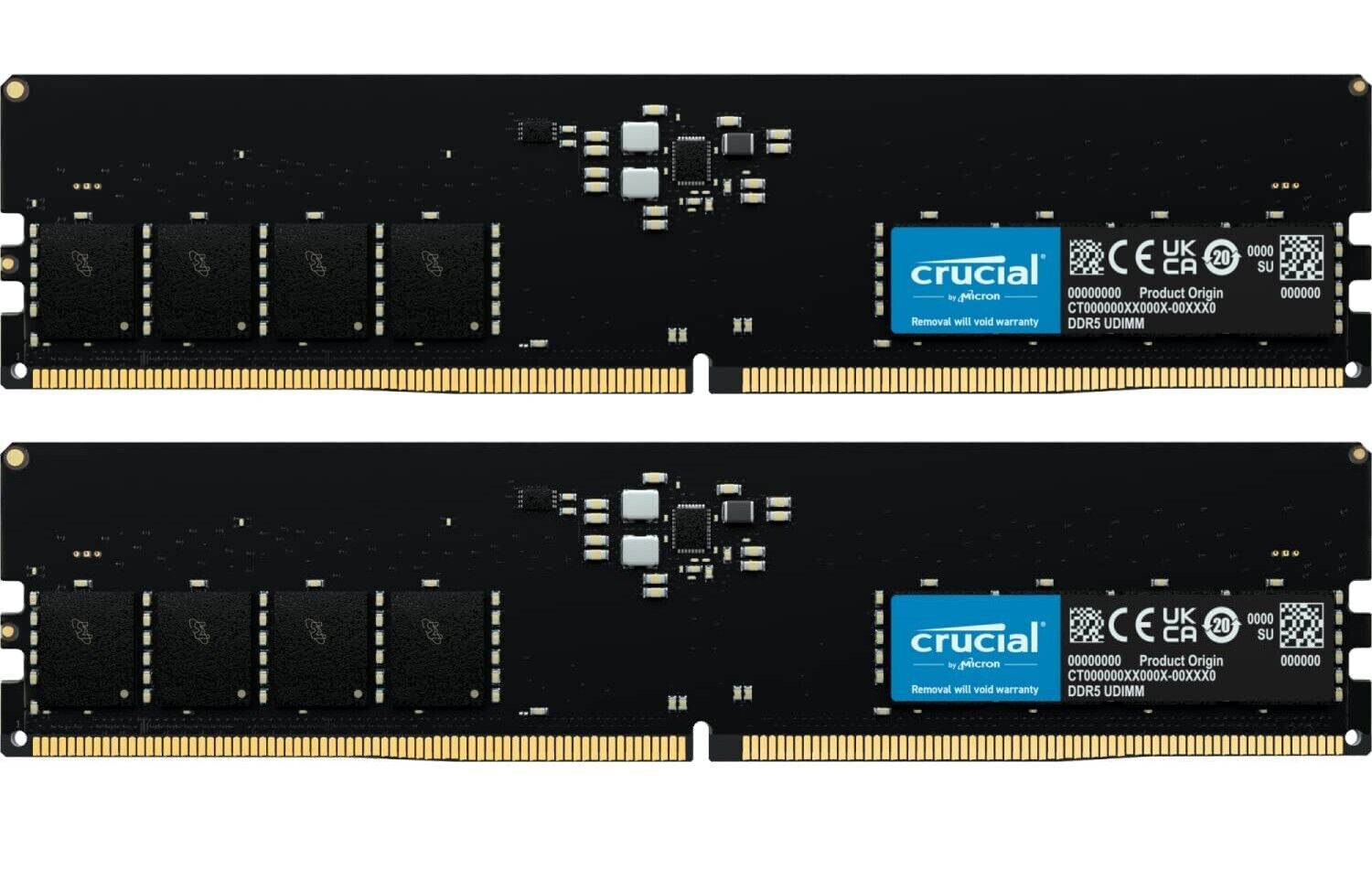 Crucial 64GB 2 x 32GB DDR5 4800MHz PC5-38400 Desktop RAM 288-Pin Memory UDIMM