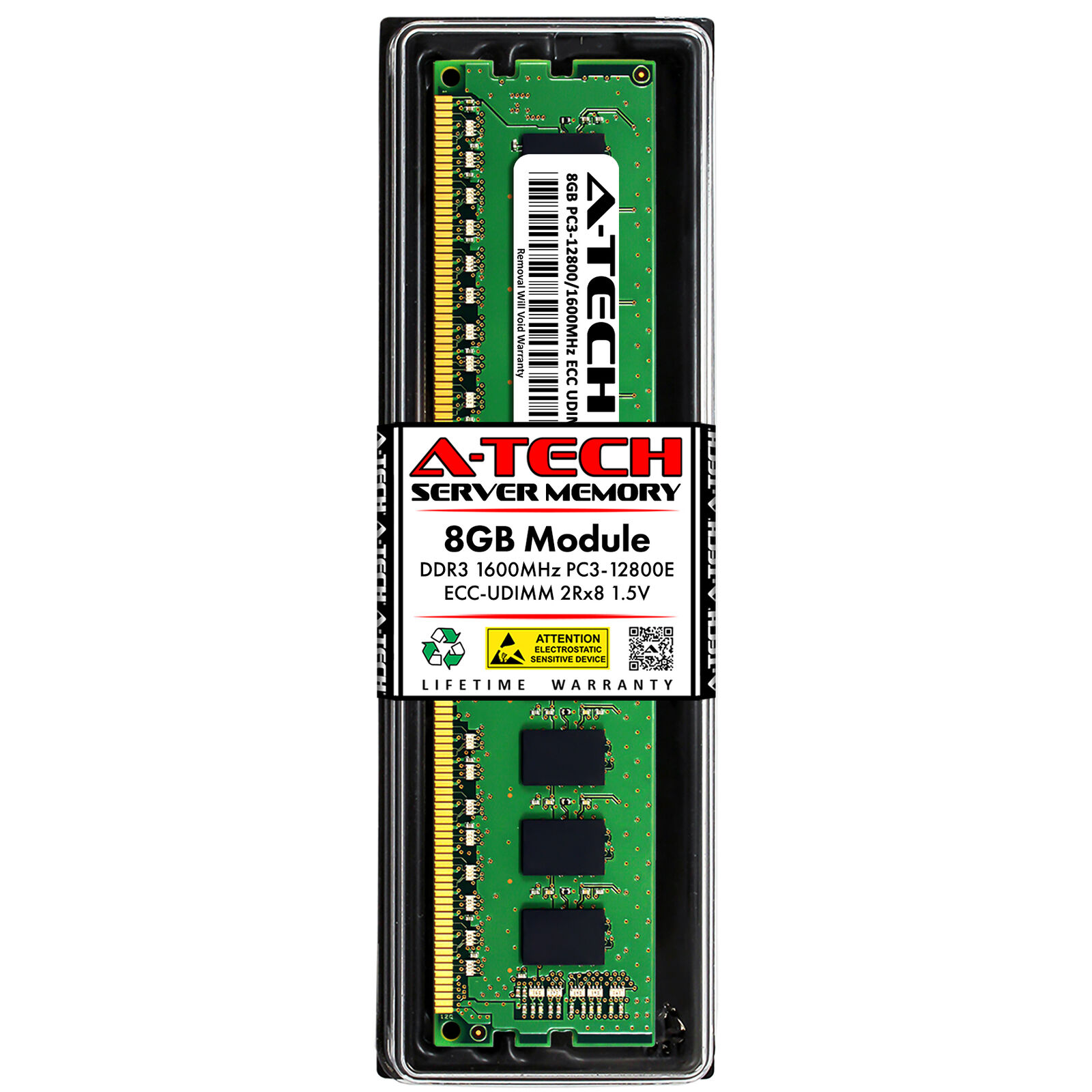 8GB DDR3 PC3-12800E ECC UDIMM Kingston HP669239-081-HYA Equivalent Memory RAM