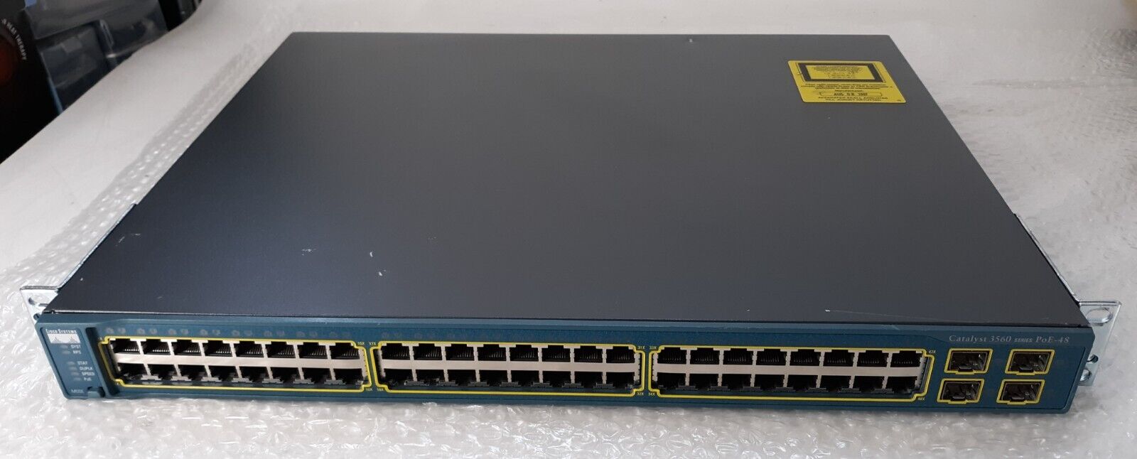 Cisco Catalyst WS-C3560-48PS-S V04 Ethernet Switch w/ Ears + Cord