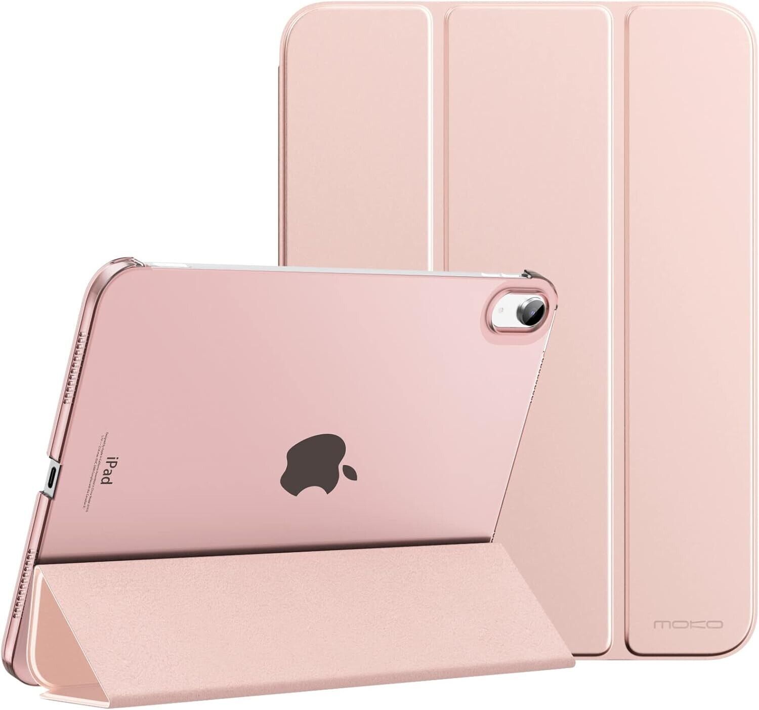 MoKo for iPad 10th Generation Slim Stand Hard Case 2022 (Rose Gold)